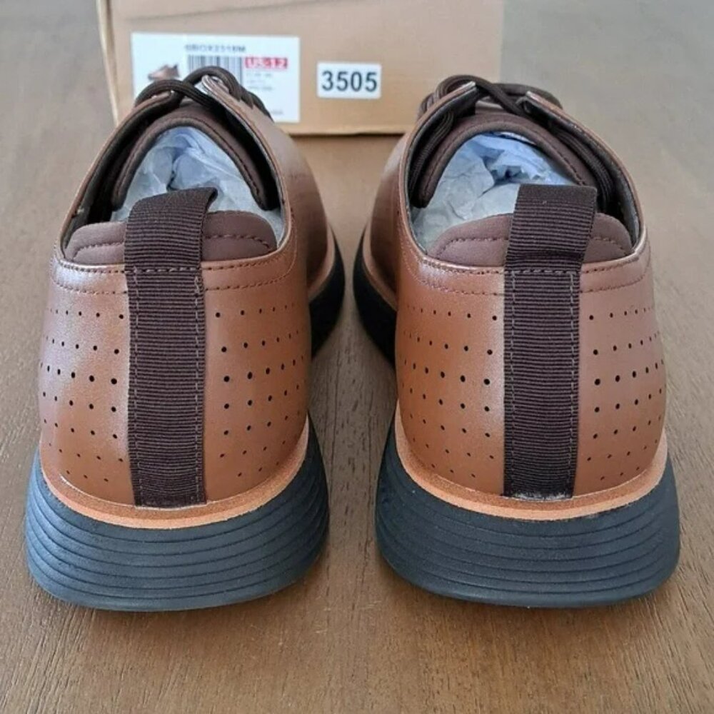 Bruno Marc Smart Casual Oxford Style Sneakers - Brown/Black - Size: Men 12 - Picture 5 of 10